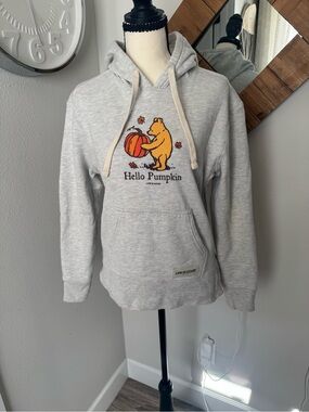 Life is Good Winnie the Pooh "Hello Pumpkin" Fall Hoodie – Gray Heather S